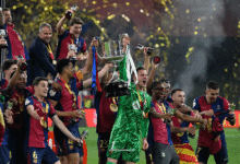 قذيفة كوندي تجهض ريمونتادا الريال وتتوج برشلونة بكأس الملك