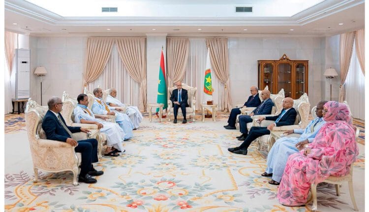 غزواني يستقبل لمنسق الحوار الوطني ورؤساء الأطراف السياسية المشاركة فيه